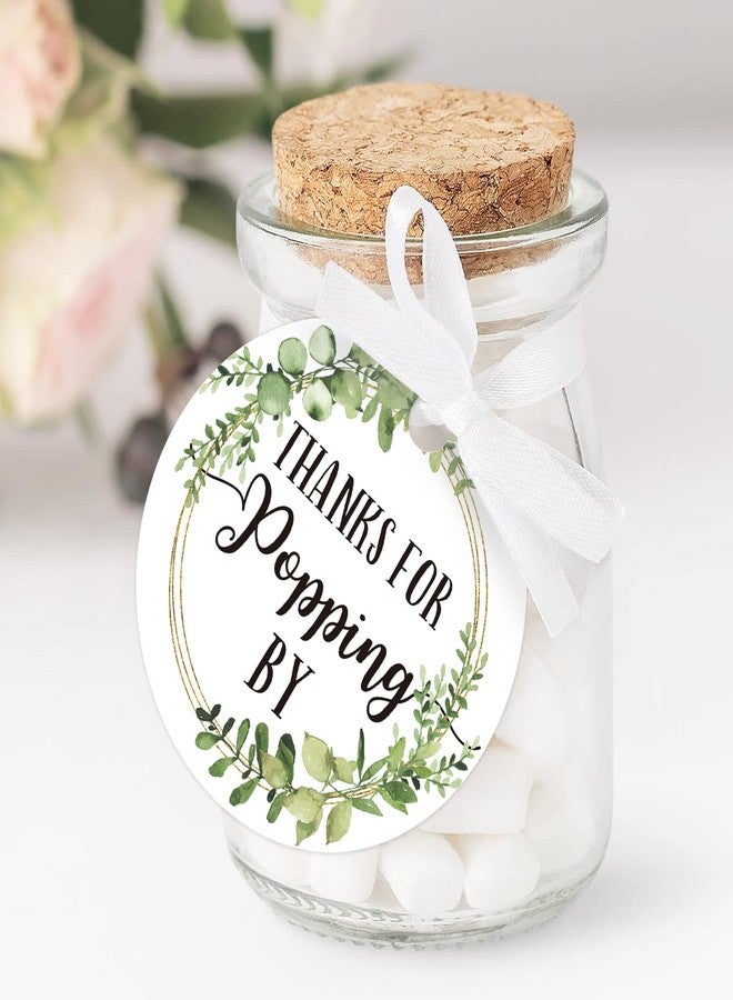 EKSPLODI Thanks for Popping by Tags, Greenery Baby Shower Favor Tags, Bridal Shower, Wedding Tags, 2 Inch, 50-Pack. - Image 3